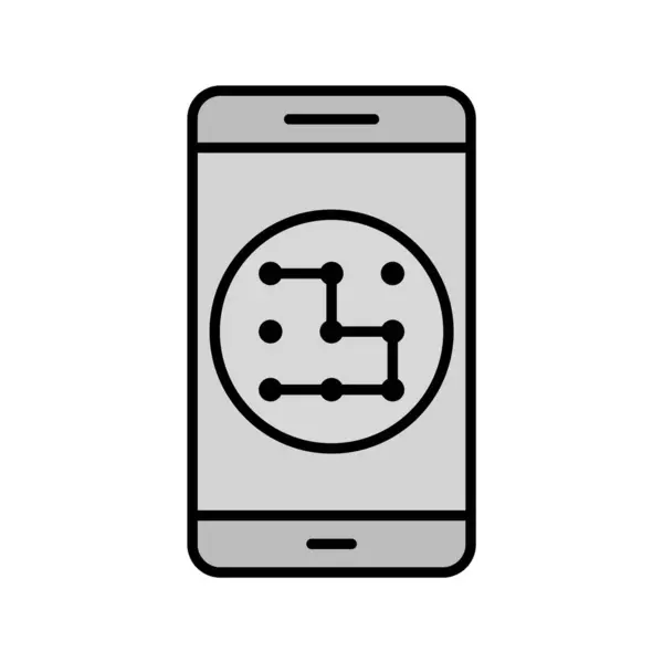 Vzor Mobilní Aplikace Ikona Módním Stylu Izolované Pozadí — Stockový vektor
