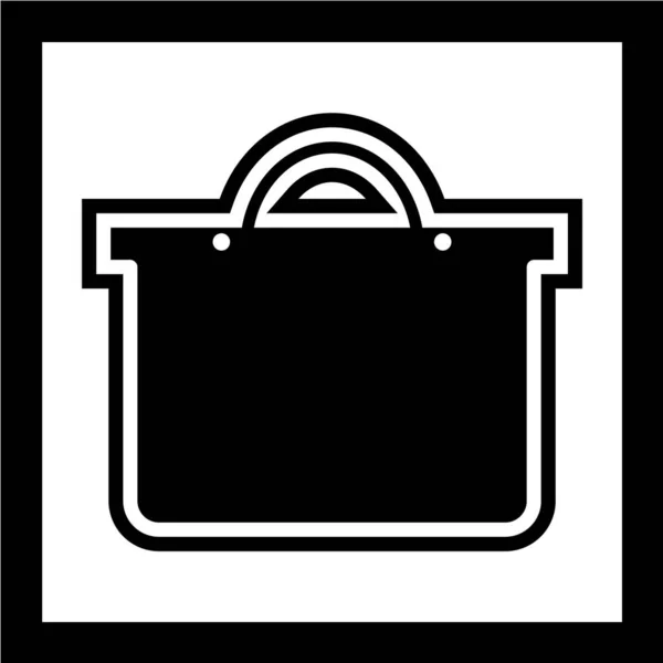 Icono Bolsa Compras Vector Ilustración — Vector de stock