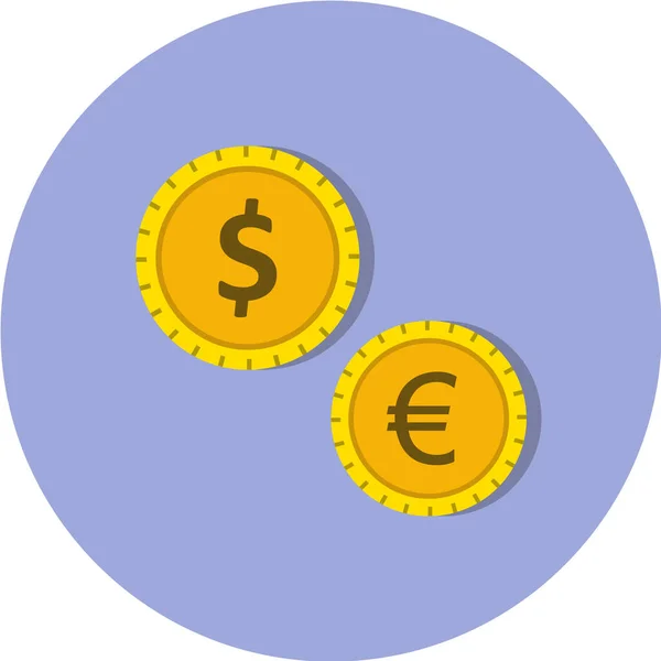 Signo Dólar Círculo Con Lugar Para Texto — Vector de stock