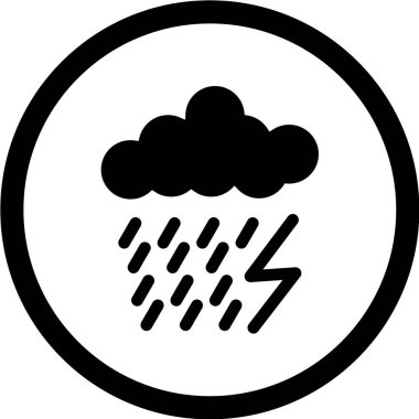 yağmur vektör simgesi. hava sembolü.