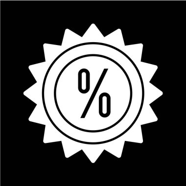 İndirim simgesi, vektör illüstrasyonu