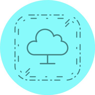 bulut hesaplama vektörü simgesi