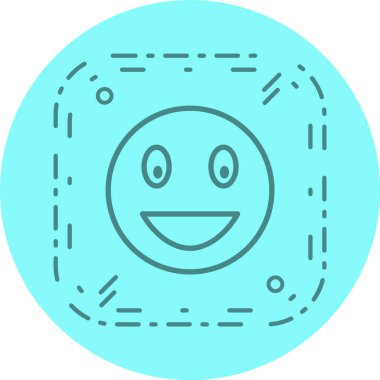 Gülen Emoji Simgesi Moda Tarzı İzole Arkaplan