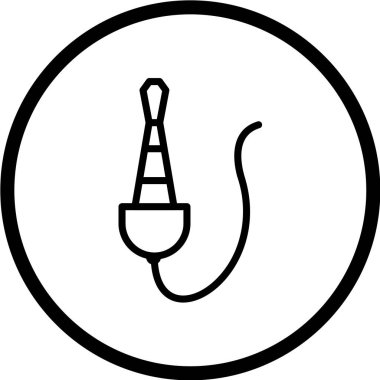 Fiş kablosu çizimi, basit simge