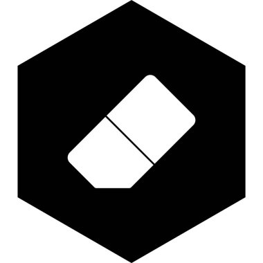 Silgi Simgesi Moda Biçiminde İzole Arkaplan 