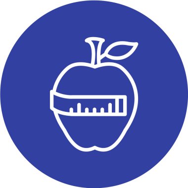 Beyaz arkaplanda izole edilmiş düz bir elma simgesi. vektör illüstrasyonu