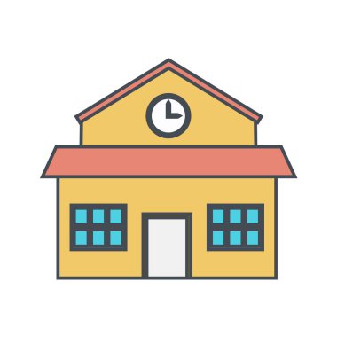 Ev ikonu. Web için vektör simgelerinin düz çizimi