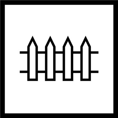 Ahşap çit ikonu. vektör illüstrasyonu