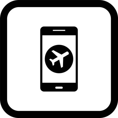 Mobil Uçak Modu Uygulama Simgesi Moda Tarzı İzole Arkaplan
