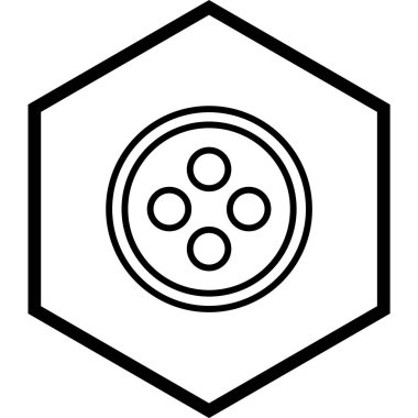 Düğme Simgesi Moda Biçimi İzole Arkaplan