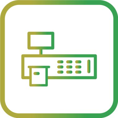 bilgisayar vektör illüstrasyonu, basit simge