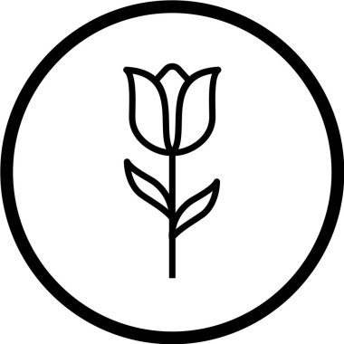 çiçek web simgesi vektör illüstrasyonu 