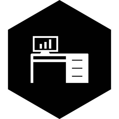 Ofis Tablosu Simgesi Moda Biçiminde İzole Arkaplan  