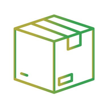 karton kutu simgesi, vektör illüstrasyonu