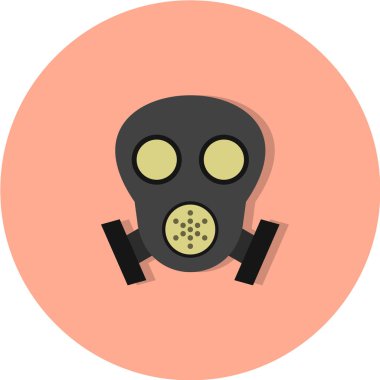 vektör çizimi, radyasyon maskesi simgesi 