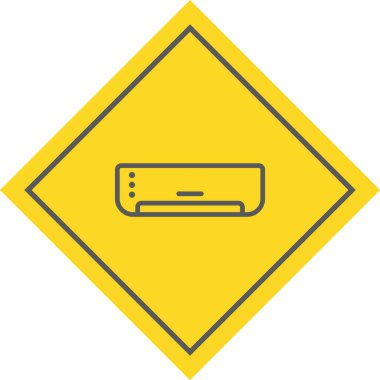 Moda Biçimli AC Simgesi İzole Arkaplan