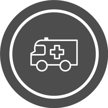 ambulans simgesi, vektör illüstrasyonu