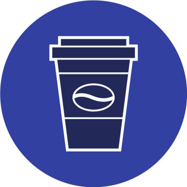 Beyaz arkaplanda kahve fincanı simgesi