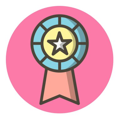 Madalya düz vektör simgesi