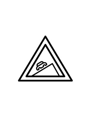 İzole edilmiş tek tehlike simgesinin vektör illüstrasyonu