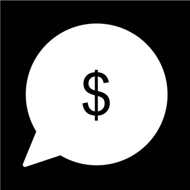 Dolar işareti vektör simgesi