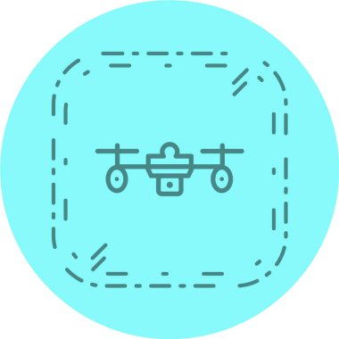 Dron kuadrokopteri. vektör illüstrasyonu.