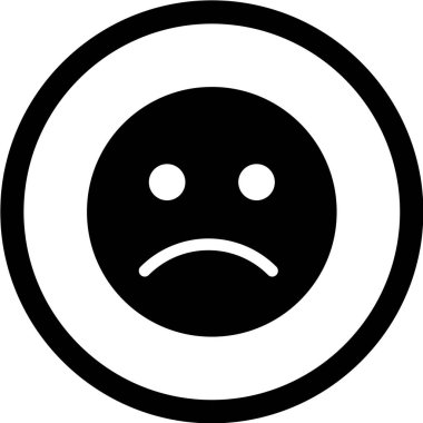 Hüzünlü bir ifadenin karikatür çizimi