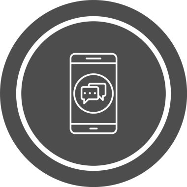  Konuşma Mobil Uygulama Simgesi Moda Biçimli İzole Arkaplan