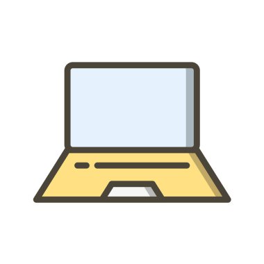 dizüstü bilgisayar simgesi vektör çizimi tasarımı