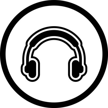 Kulaklık Simgesi Moda Biçimli Ayrı Arkaplan