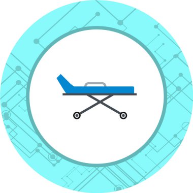 Hastane yatağı ikonu. vektör illüstrasyonu