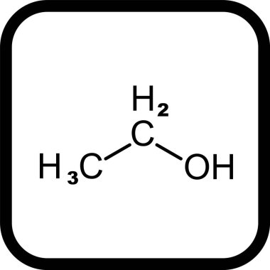 Moda Biçimli Etanol Simgesi İzole Arkaplan      
