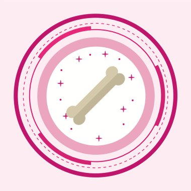 Pembe ve beyaz simgenin vektör illüstrasyonu