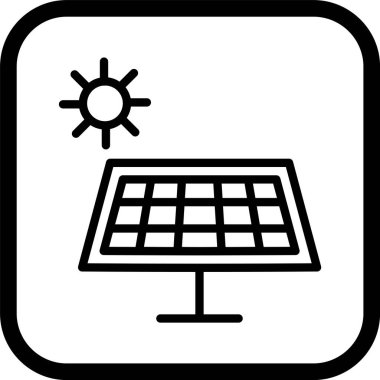 Moda Biçimli Güneş Enerjisi Simgesi İzole Arkaplan