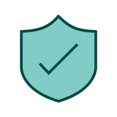 kalkan simgesi simgesi, vektör illüstrasyonu