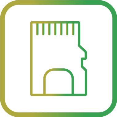 sim kart simgesi, vektör illüstrasyonu