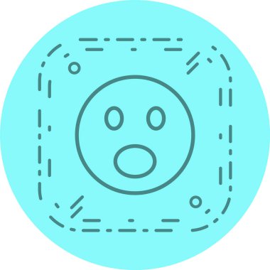 Moda Tarzı İzole Arkaplanda Şaşırmış Emoji Simgesi 