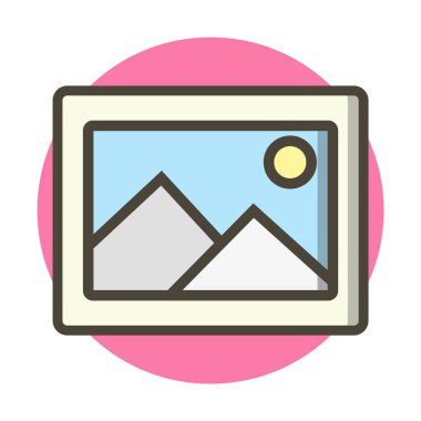 Resim Simgesi Moda Biçiminde İzole Arkaplan