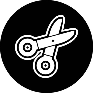 Moda biçimi izole edilmiş arkaplanda makas simgesi