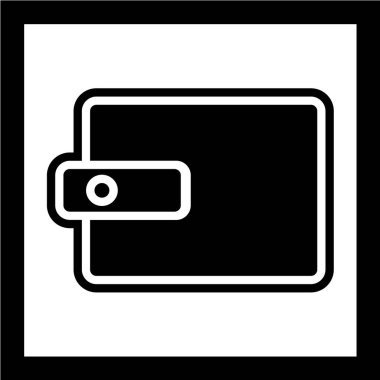 Cüzdan ikonu. vektör illüstrasyonu