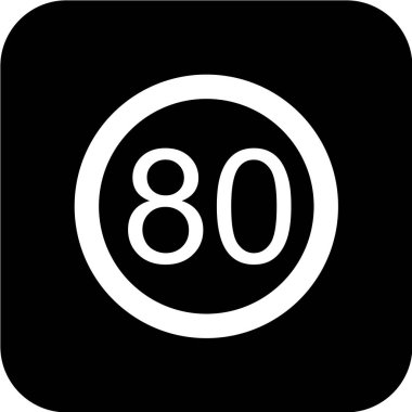 Siyah ve beyazda bir numaralı simge