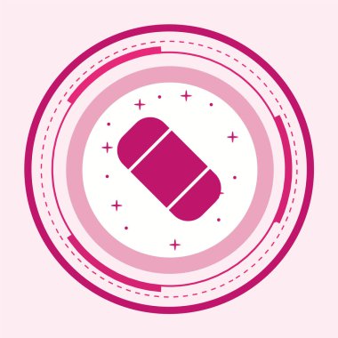 Modern pembe simgenin vektör illüstrasyonu