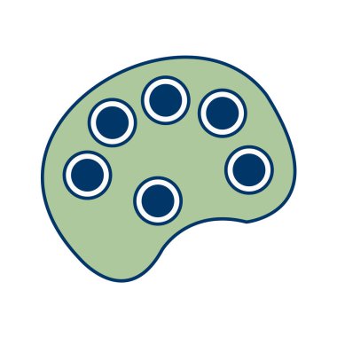 Beyaz arka planda boya fırçası simgesi. vektör illüstrasyonu