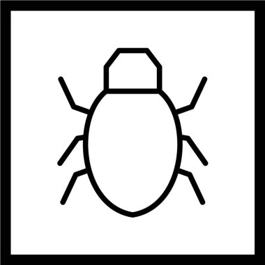 Bug vector illustration, simple icon vector Bug vector illustration, simple icon vector