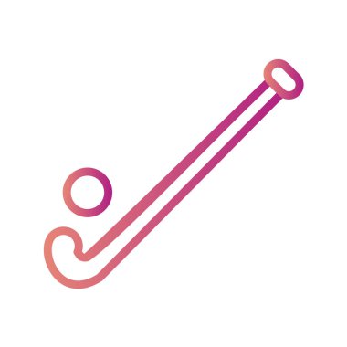 Golf sopası simgesi, vektör illüstrasyonu