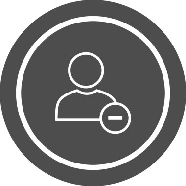 Blok Kullanıcı Simgesi Stili İzole Arkaplan