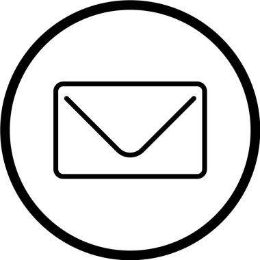 Posta simgesi, vektör illüstrasyonu. düz tasarım biçimi