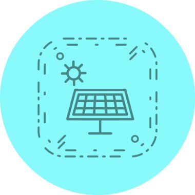 Moda Biçimli Güneş Enerjisi Simgesi İzole Arkaplan