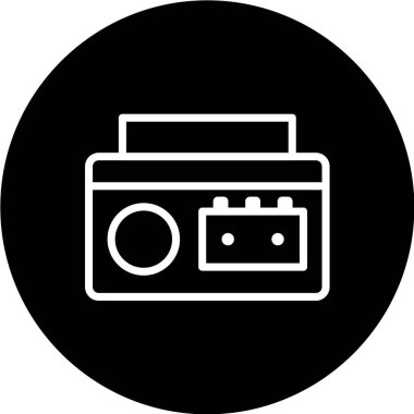 ses teybi vektör illüstrasyonu, basit simge