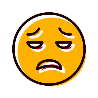 Moda Biçiminde Hayal kırıklığına uğramış Emoji Simgesi İzole Arkaplanı